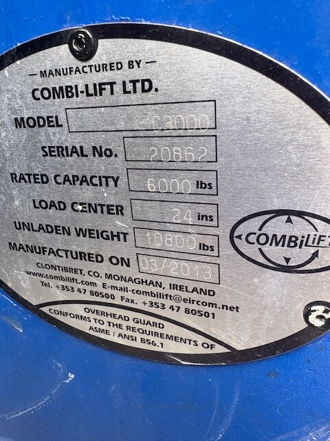 Combilift, C6000, 20862, 6,000 lbs., Pic 1