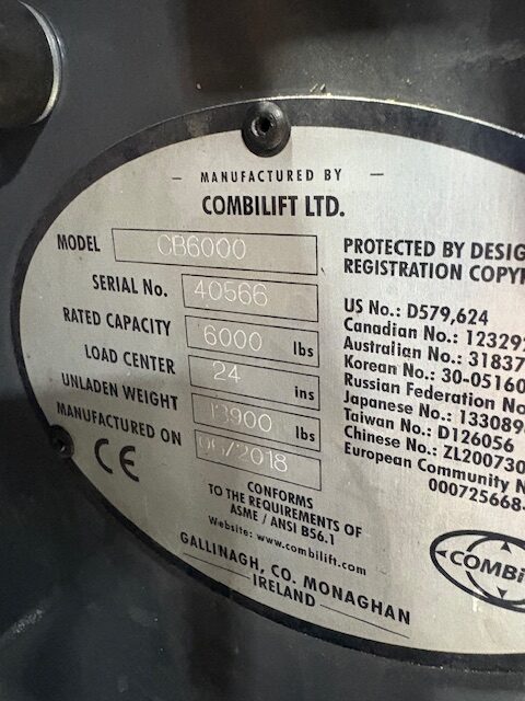 Combilift, CB6000, 40566, 6,000 lbs., Pic 1