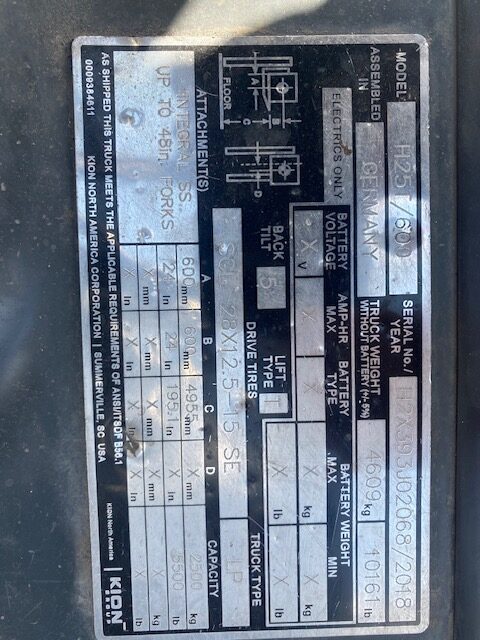 Linde, H25T600, H2X393J02068, 5,500 lbs., Pic 1