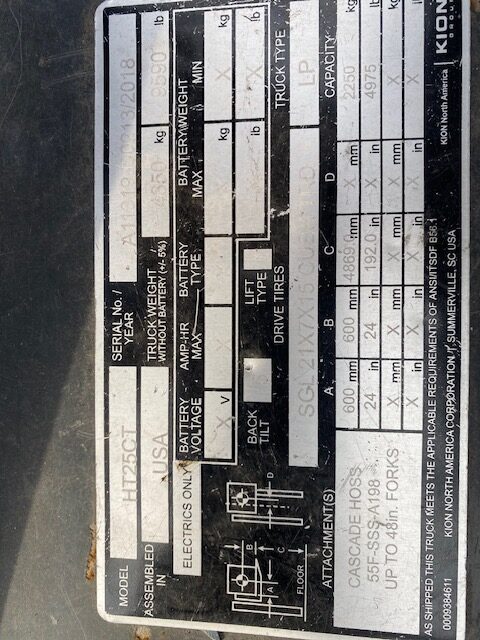 Linde, HT25CT, A11319J00213, 5,000 lbs., Pic 1